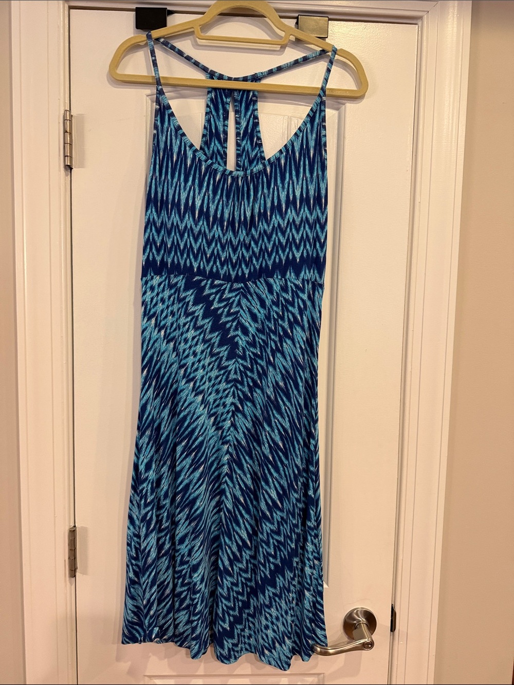 DAKINI Blue Patterned Strappy Sundress